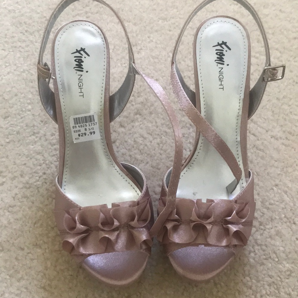 Pink strappy heels
